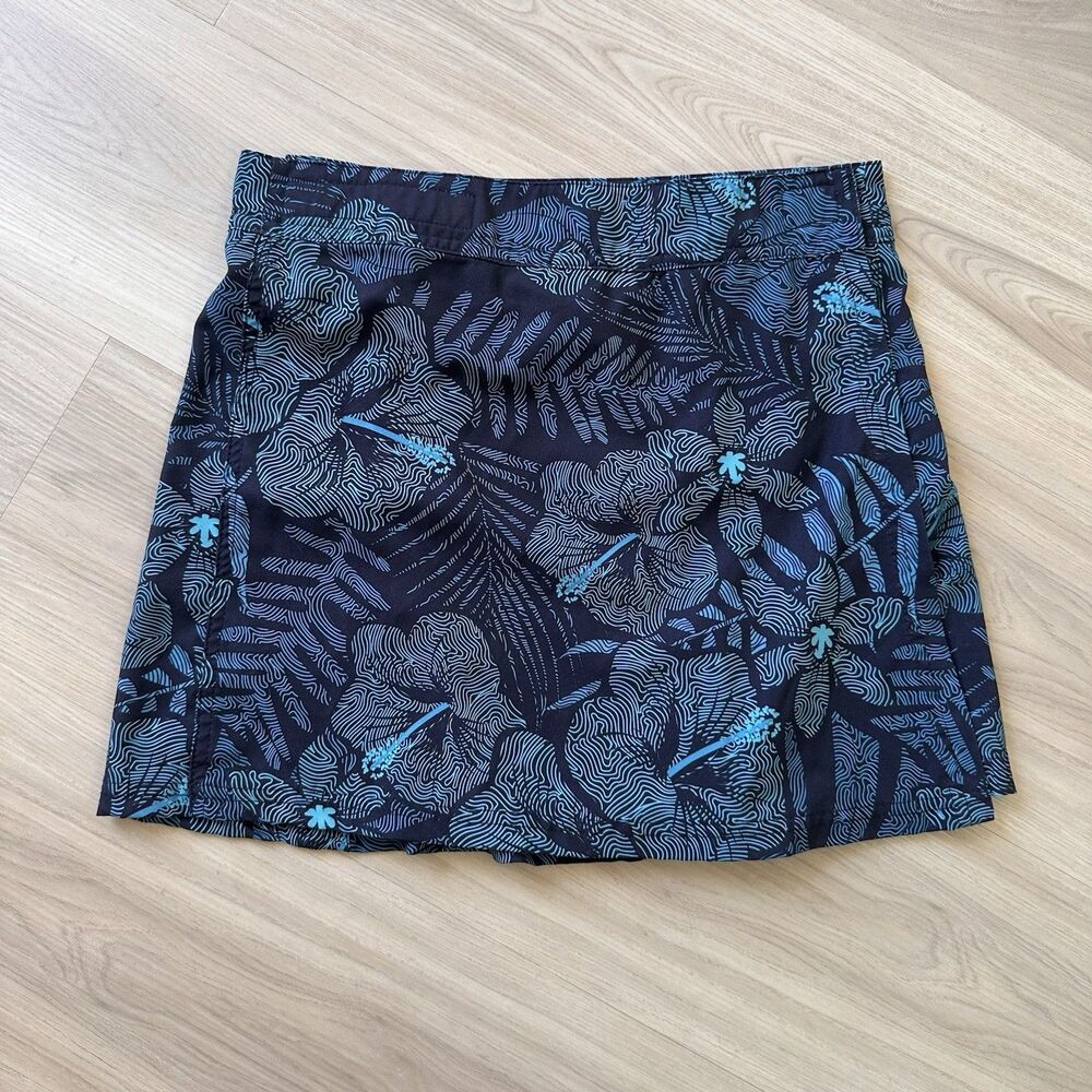 RipSkirt Hawaii Wrap Mini Skirt XS Length 1 Moonlight Maui Blue Floral